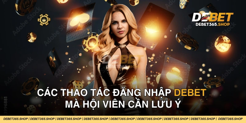 Các thao tác đăng nhập DEBET